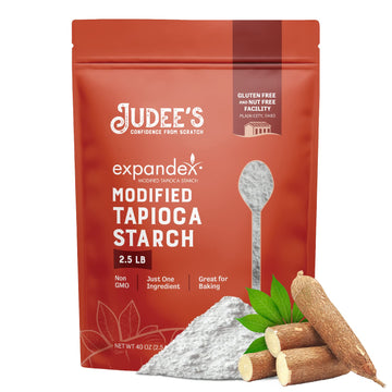Judees Expandex Modified Tapioca Starch 2.5 lb - 100% Non-GMO, Gluten-Free & Nut-Free - USA Packaged - Thickens and Enhances Tex