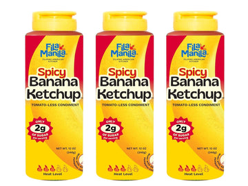 Fila Manila Banana Ketchup - Filipino Sauce & Condiment, Mild, Vegan, No MSG, No Sugar Added, Gluten Free, Dairy Free, Made in t