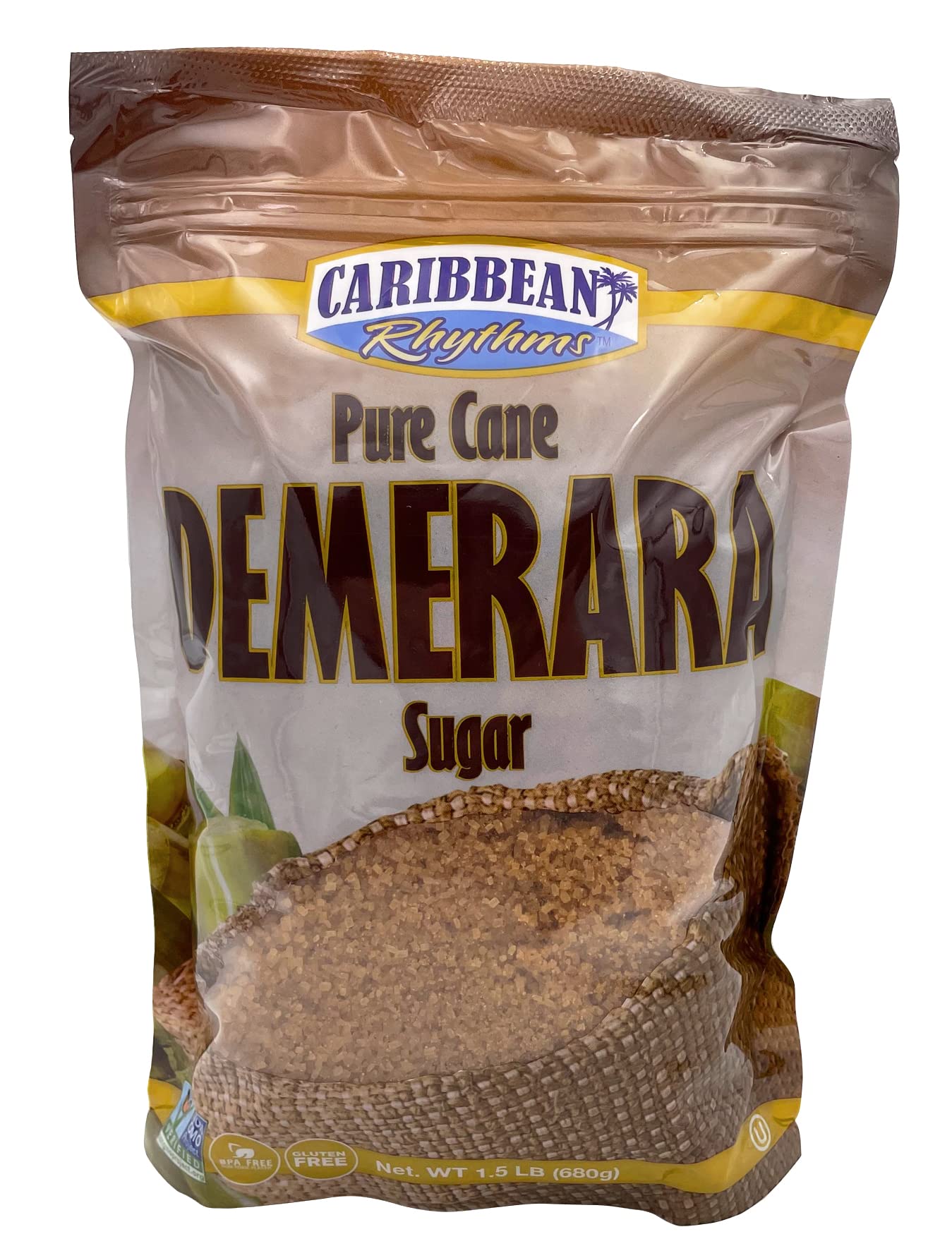 Caribbean Rhythms Pure Cane Demerara Sugar, 1.5 Lb.