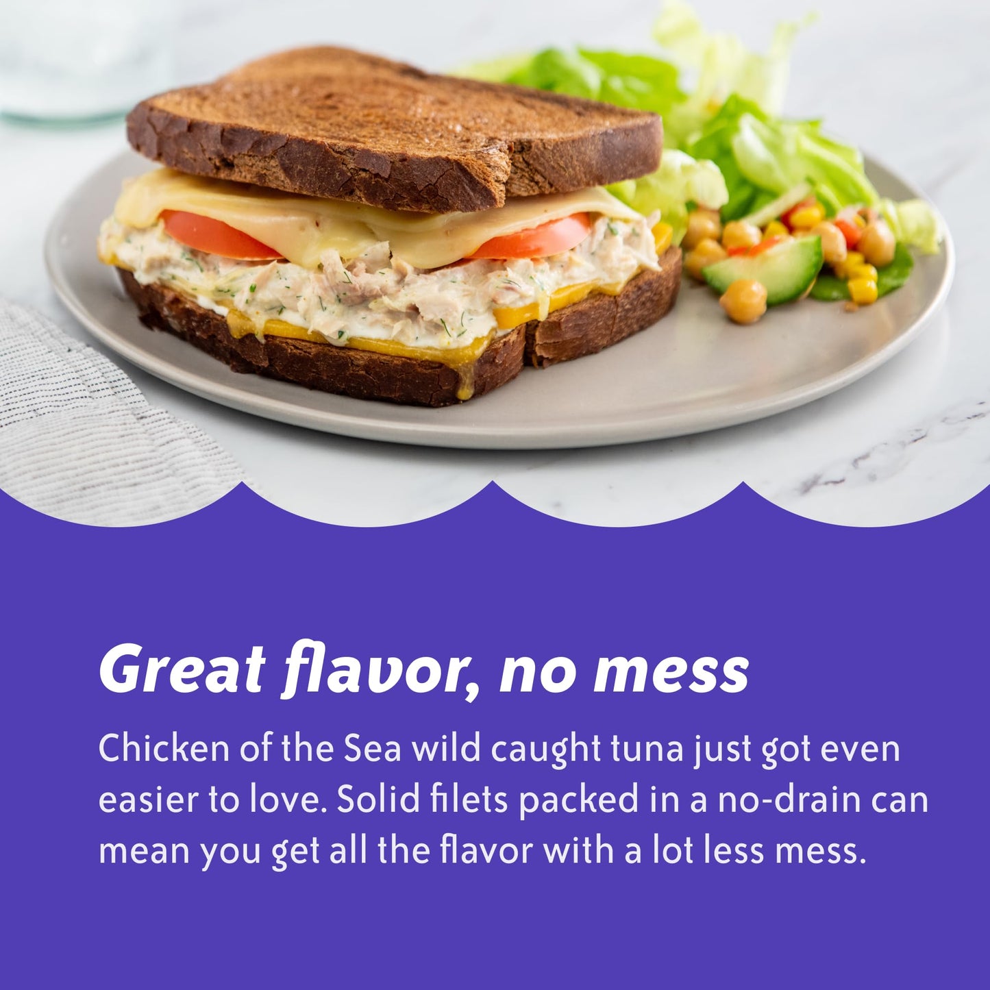 Chicken Of The Sea Solid Yellowfin Pure Tuna, 4 Oz. Cans (Pack Of 24), Wild Caught Canned Tuna, No Drain