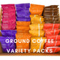 SARASOTA COFFEE & TEA CO. Ground Coffee Variety Pack, 36 Count, Assorted Medium, Dark & Flavored Roasts, 2 Oz Bags