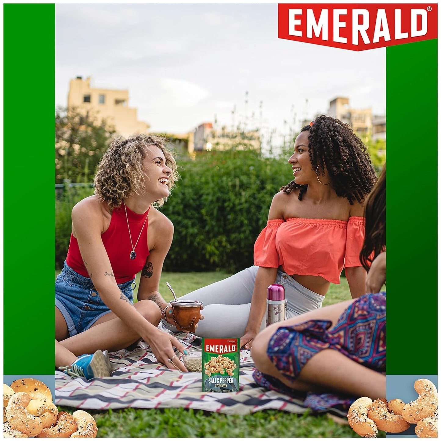 Emerald Nuts, Salt And Pepper Cashews, Stand Up Resealable Bag, 5 Ounce (Pack Of 4)