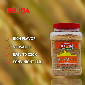 Iberia Parboiled Basmati Rice Jar, 2 Lb.