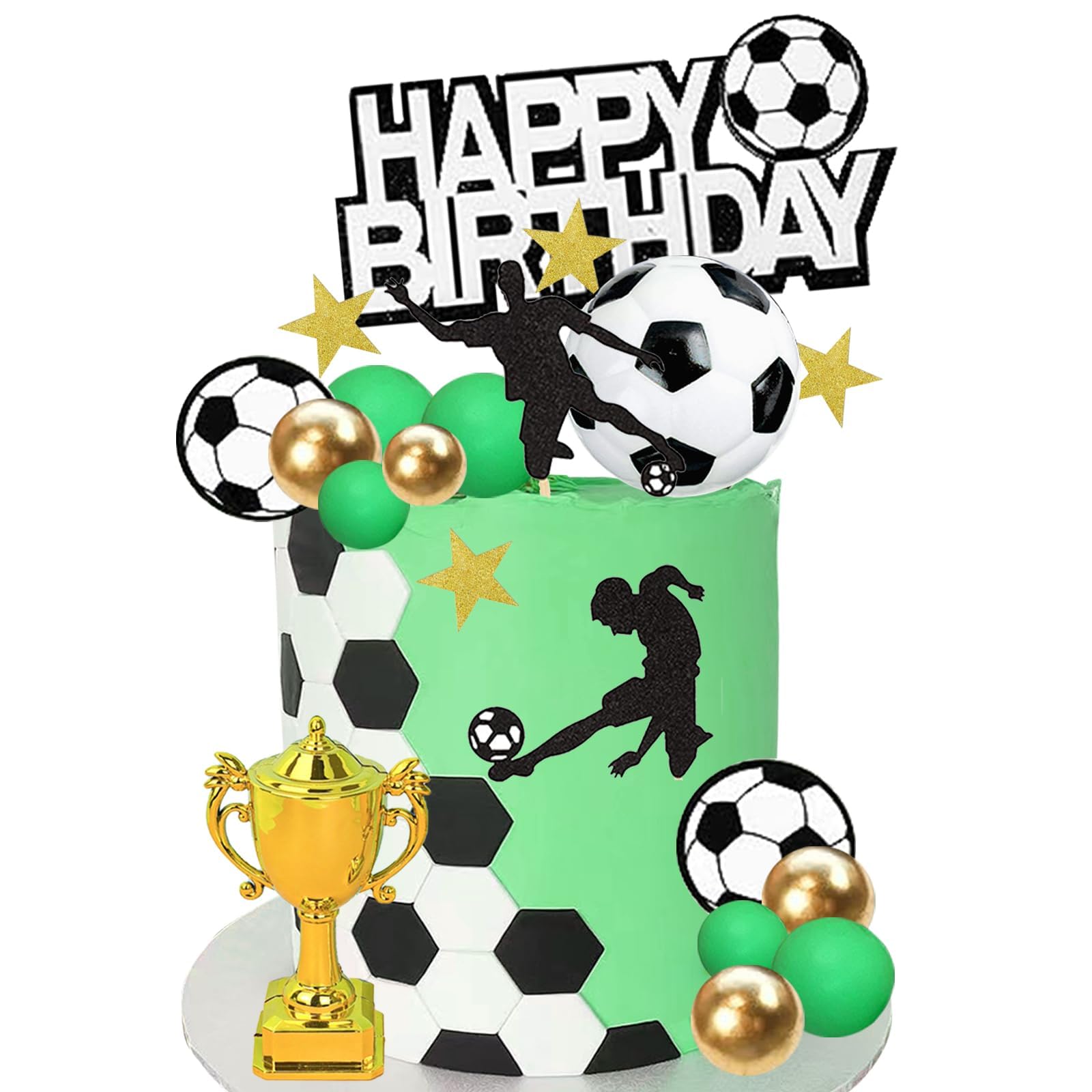 36 Pcs Soccer Cake Toppers Football Cake Decorations For Soccer Theme Party Football Theme Party Sport Party Supplies