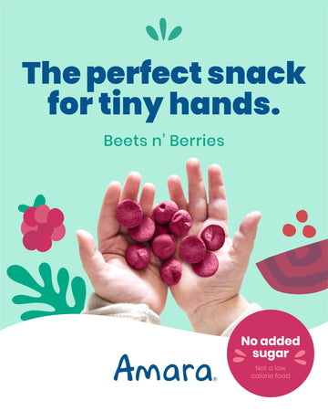 Amara Smoothie Melts - Beets n Berries - Baby Snacks Made With Fruits and Vegetables - Healthy Toddler Snacks For Your Kids Lun