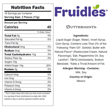 Fruidles Big Dots Buttermints, After Dinner Butter Mint Candy, Fat-Free, Kosher Certified, Individually Wrapped (Orange, 110 Pie