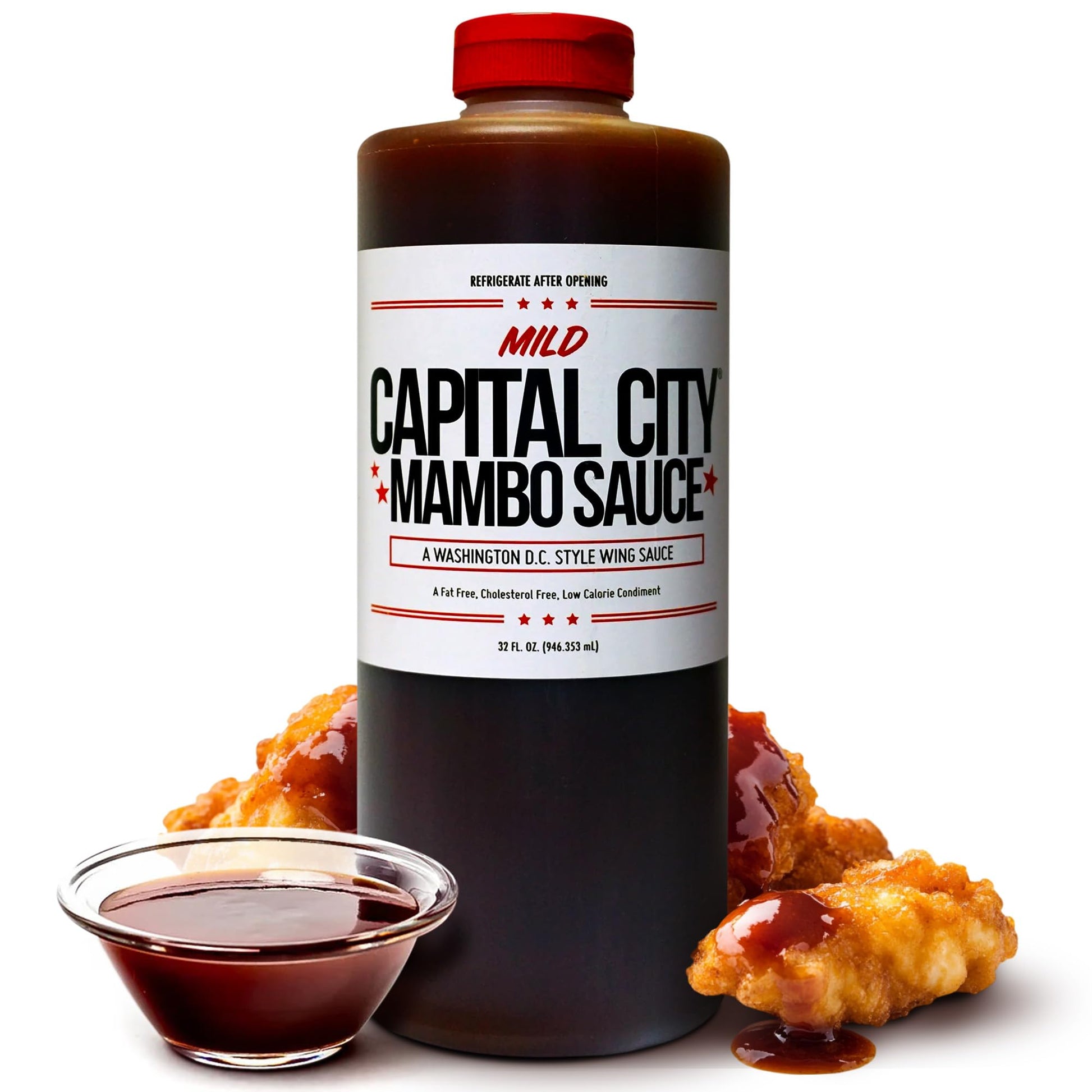Capital City Mambo Sauce Mild, Washington DC Wing Sauces, Perfect Condiment for Wings Chicken Pork Beef Seafood Burgers Rice or 