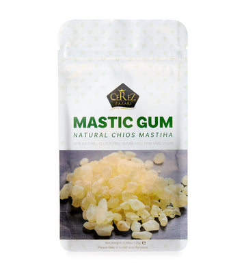 Cerez Pazari Natural Mastic Gum, Greek Chios Pure Resin, Sugarless Gum Made From Resin Of Mastiha Trees, Jaw Exerciser, Vegan, N