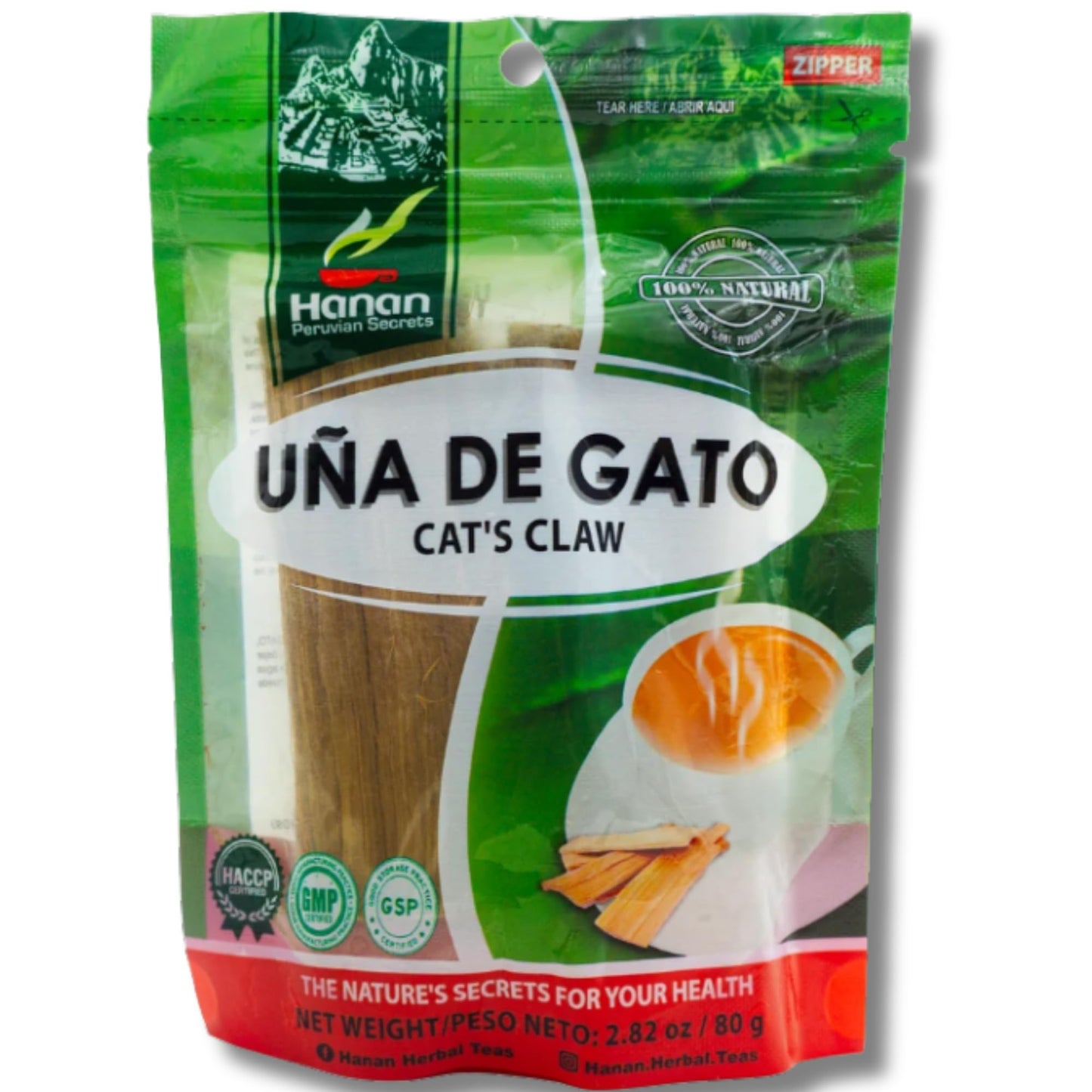 Hanan Te De Ua De Gato 80G - Cats Claw Loose Leaf Tea For Joint Support  Mobility & Well-Being  Natural Herbal Tea From Peru (2.82Oz)
