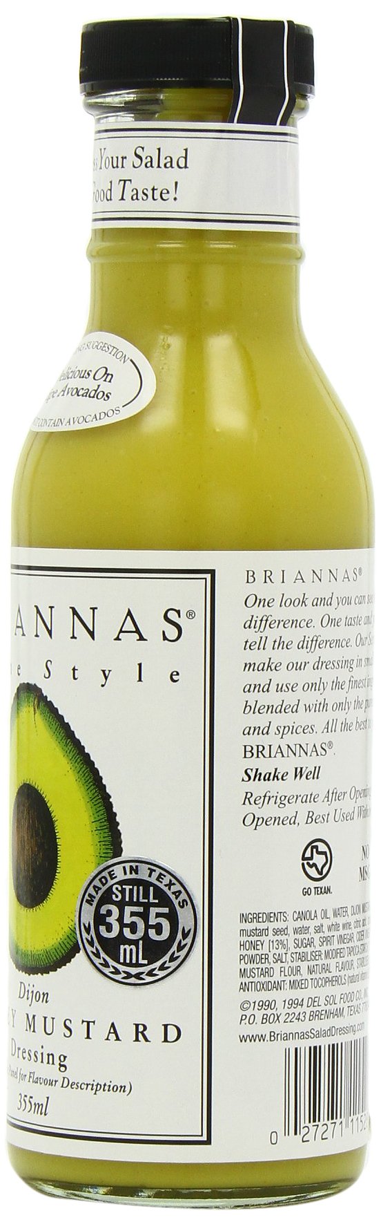 Brianna'S Honey Mustard Dijon Dressing, 12-Ounce Bottles (Pack Of 6)