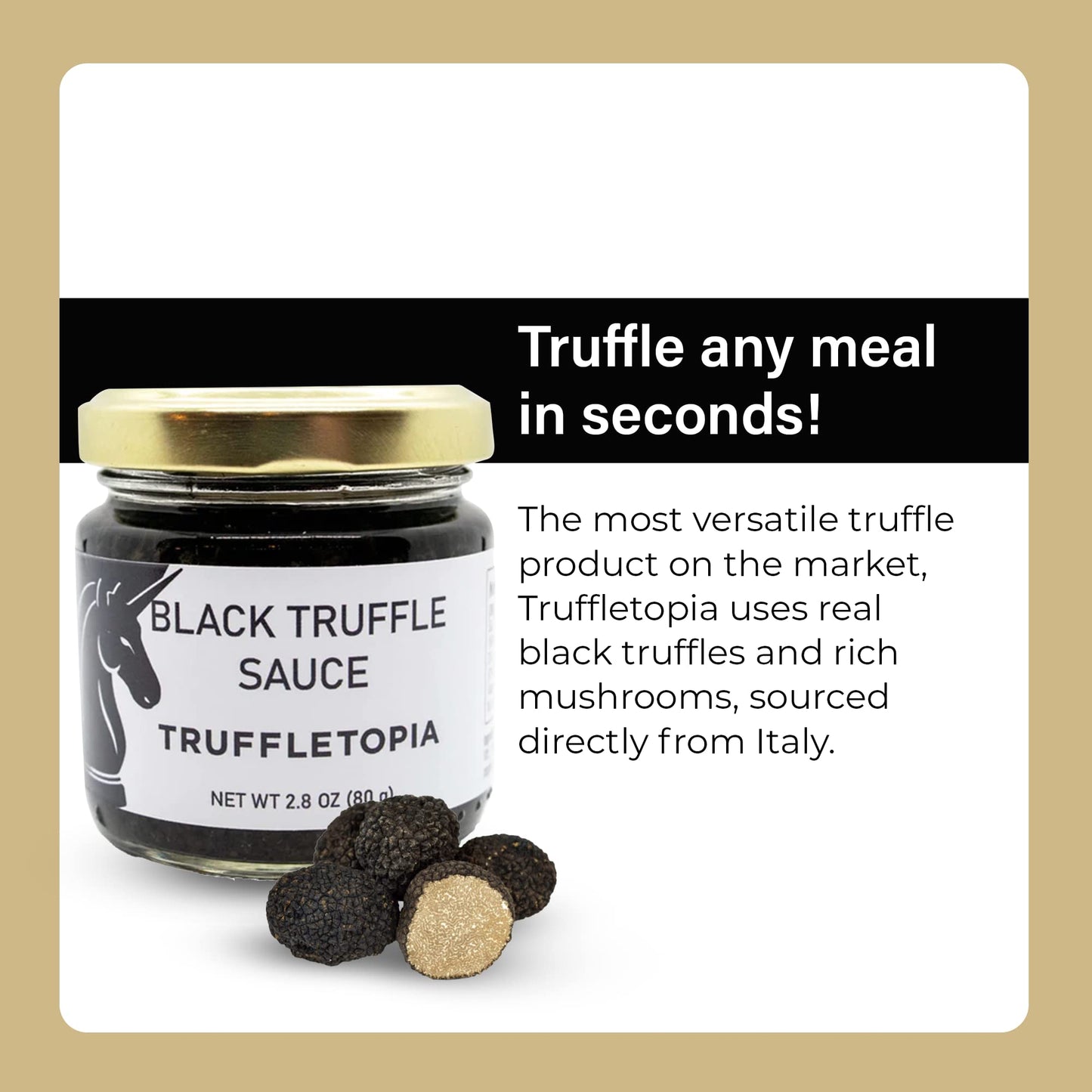 Truffletopia I Black Truffle Sauce 2-Pack I With Real Natural Black Truffles I For Seasoning, Cooking & Baking I Gluten Free, No