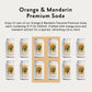 Something & Nothing Orange & Mandarin Flavored Sparkling Water | Lightly Carbonated & Full of Flavor with Added G & Lemon Juice | Vegan & Low Calorie enhanced Soda | 12 Fl Oz Cans (Pack of 12)