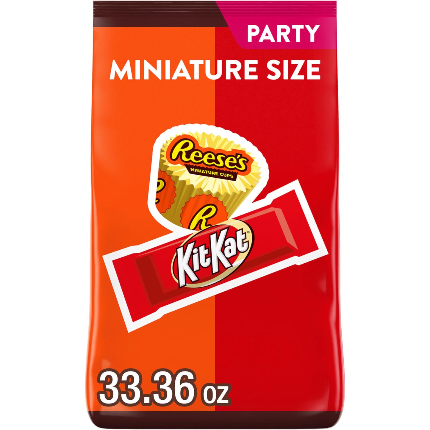 KIT KAT and REESE'S Assorted Milk Chocolate Flavored Candy Party Pack, 33.36 oz
