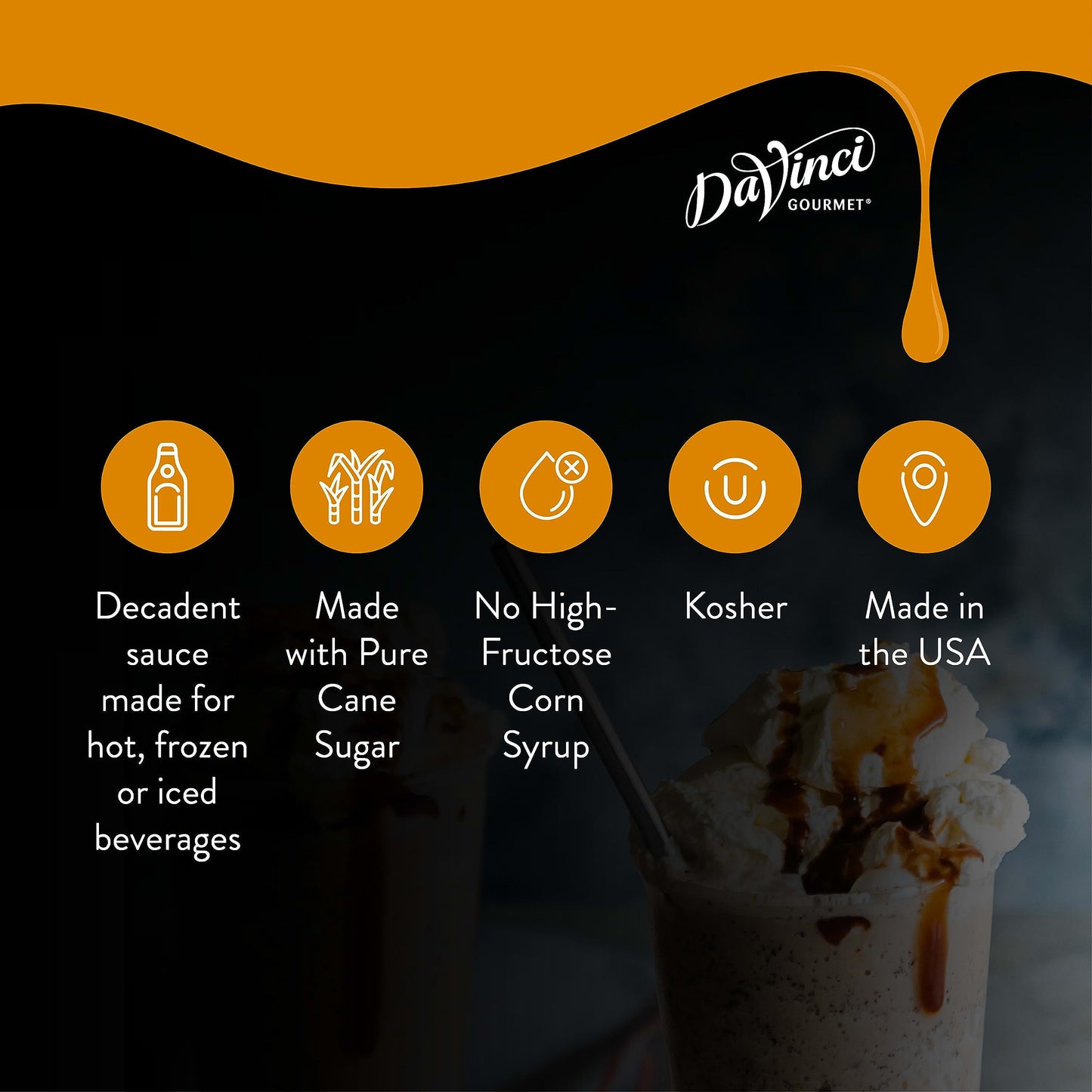 DaVinci Gourmet White Chocolate Sauce, 128 Fluid Ounce (Pack of 1)