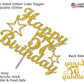 57 Birthday Cake Topper Gold Glitter, Party Decoration Ideas, Premium Quality, Sturdy Doubled Sided Glitter, Acrylic Stick. Made