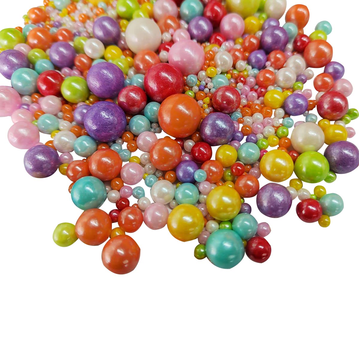 Edible Multicolor Sugar Pearls Candy Sprinkles 120G/ 4.23Ounce Baking Cake Sprinkles Cupcake And Cake Topper Cookie Decorations