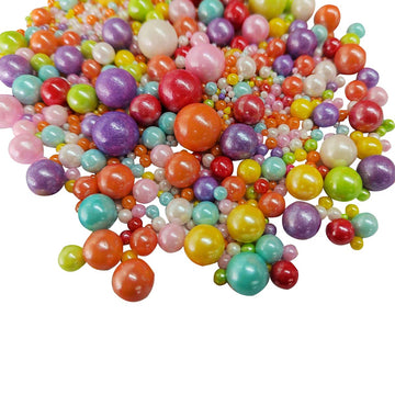 Edible Multicolor Sugar Pearls Candy Sprinkles 120G/ 4.23Ounce Baking Cake Sprinkles Cupcake And Cake Topper Cookie Decorations