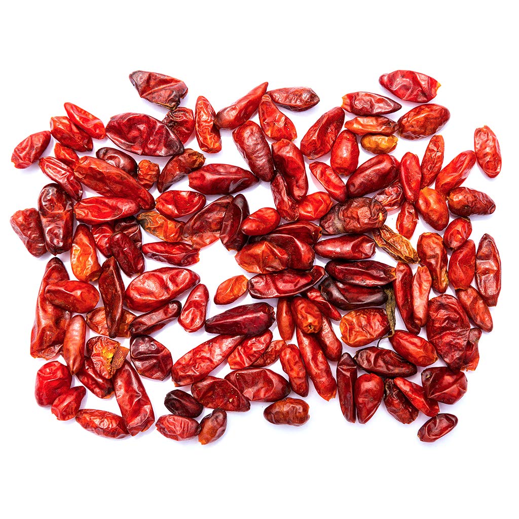 2oz Piquin Dried Whole Chile Seco Peppers, Pequin Chili Pods for Authentic Mexican Food, Heat-Sealed Resealable Bag