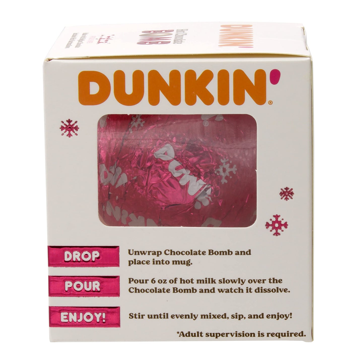 Frankford Dunkin Original Hot Chocolate   - Melting Belgian Milk Chocolate Ball with Mini Marshmallows, 1.6 Ounce