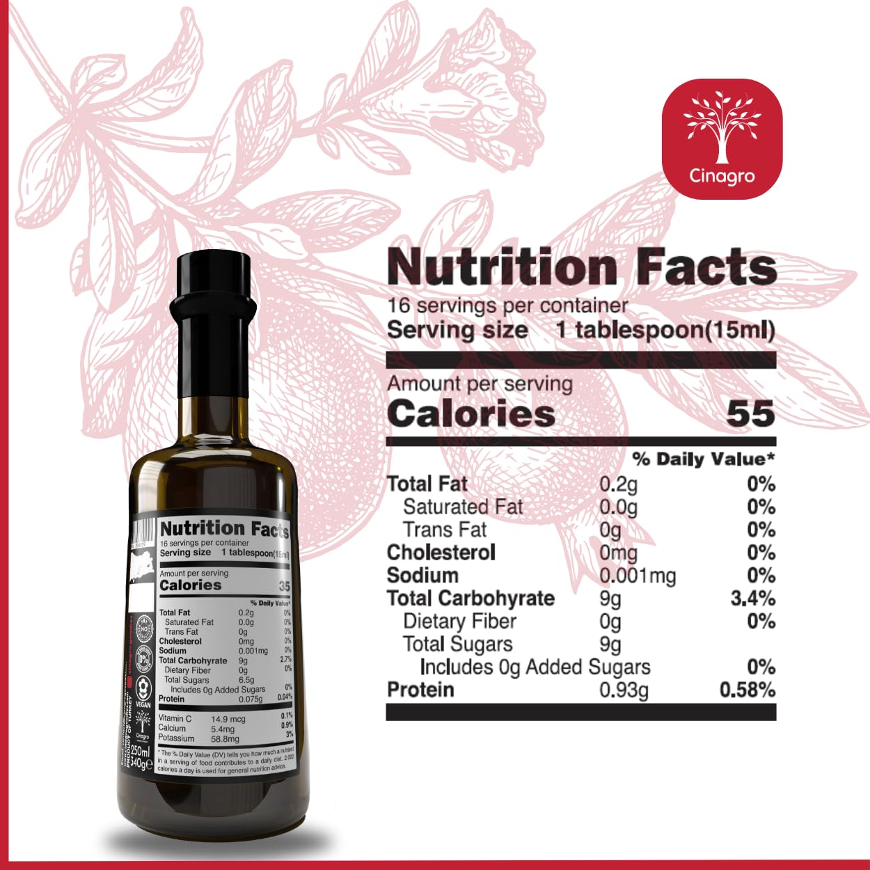 Cinagro Goodies 100% Natural Molasses | Product Of Turkey (Pomegranate)