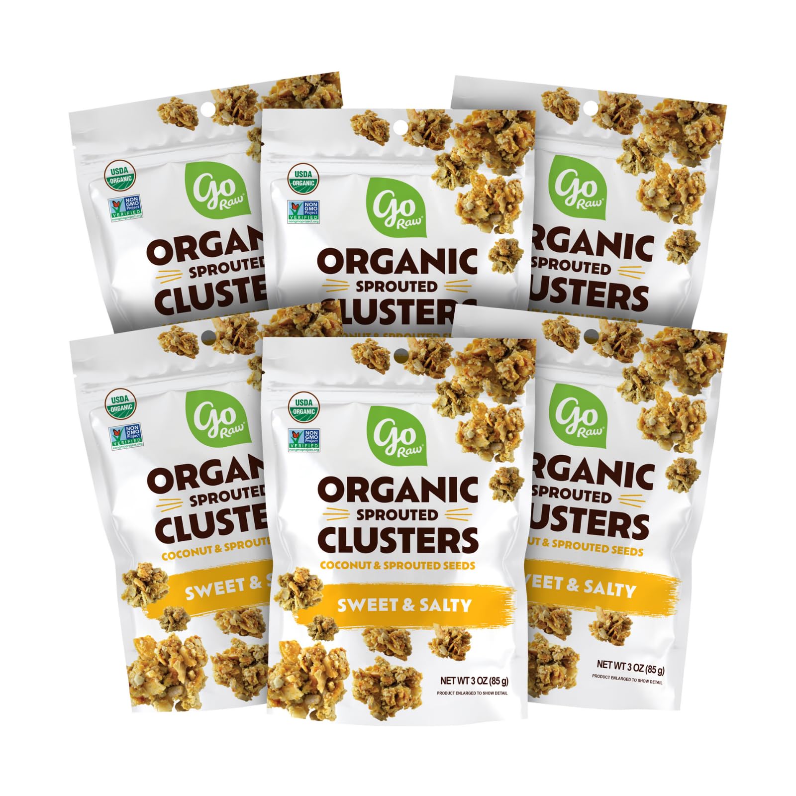 Go Raw Sprouted Organic Clusters, Coconut & Sprouted Seeds, Sweet & Salty, Good Source of Vitamin E, Magnesium & Zinc, Vegan Fri