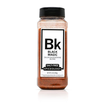 Spiceology - Black Magic - Cajun Blackening Spice Blend - Salt-Free - Spicy Creole Dry Rub and Seasoning - Use On: Beef, Chicken