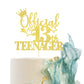 YCTHUNFISH 13th Birthday Cake Topper Glitter Number 13 Gold Small Decorations
