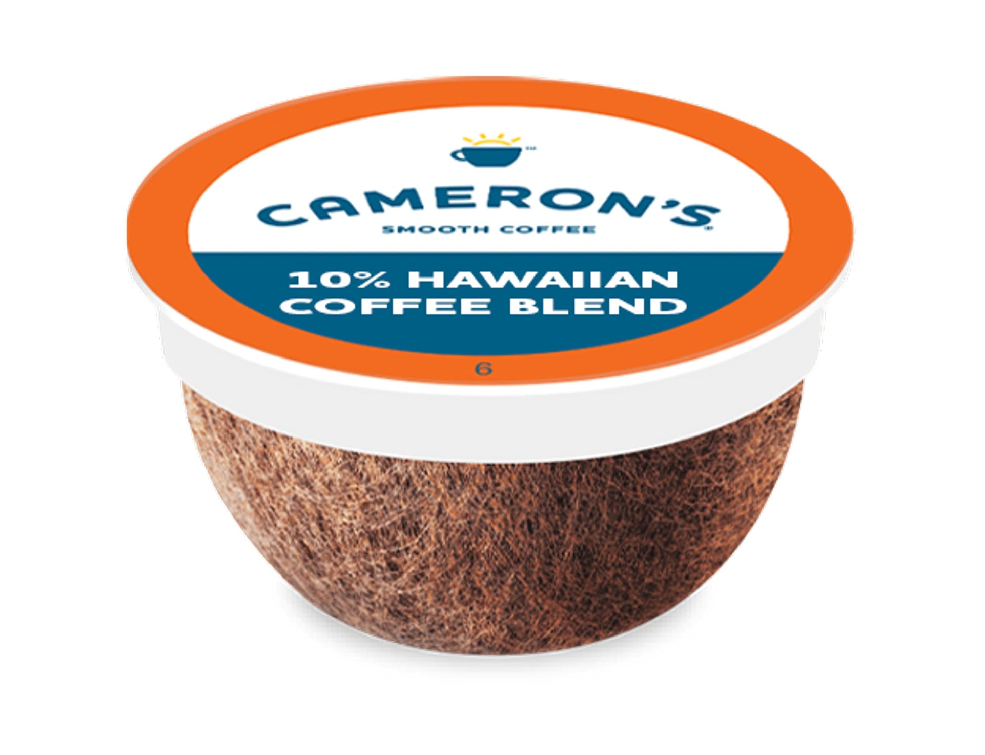 Camerons Coffee Single Serve Pods, 10% Hawaiian Coffee Blend, 32 Count