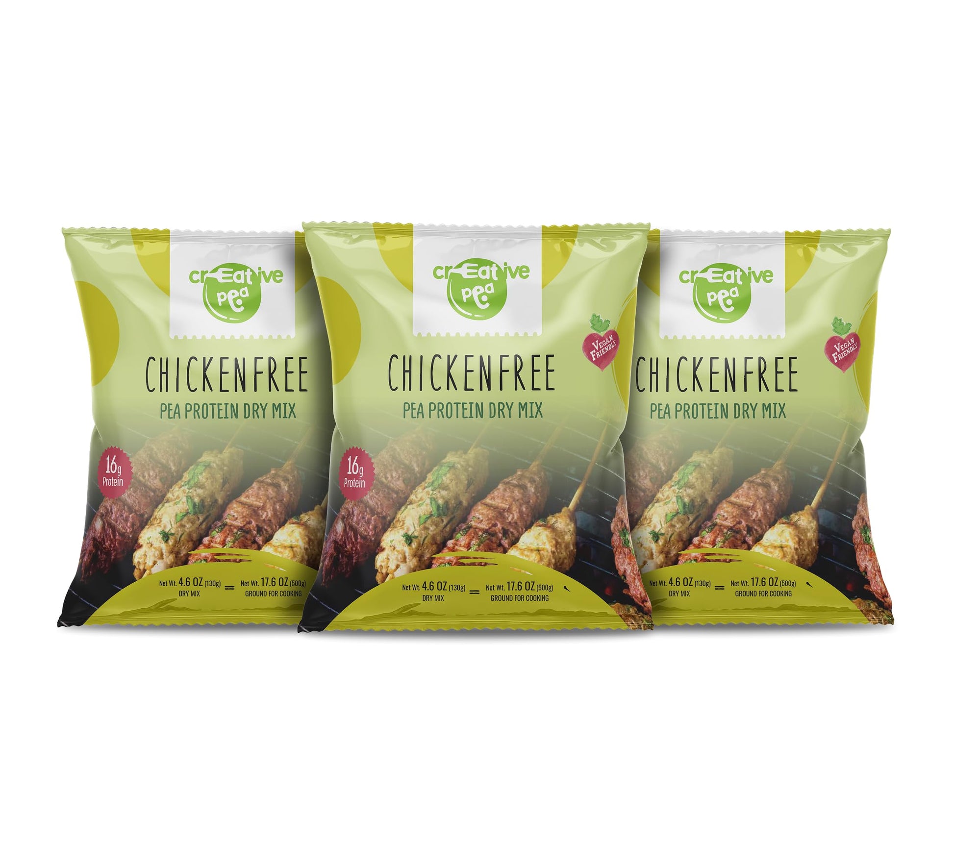 Plant-Based Meat: Vegan Chicken-Free Substitute - High-Protein, Keto-Friendly, Pea Protein-Based, Gluten-Free (Pack of 3)