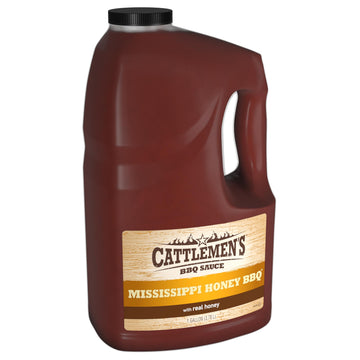 Cattlemen's Mississippi Honey BBQ Sauce, 1 gal - One Gallon Bulk Container of Mississippi Honey Barbecue Sauce Blend of Honey, V