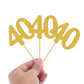 Donoter 40th Cupcake Toppers, Gold Glitter, 50 Count, Paper, Cake Picks for Birthday Anniversary Party Decoration