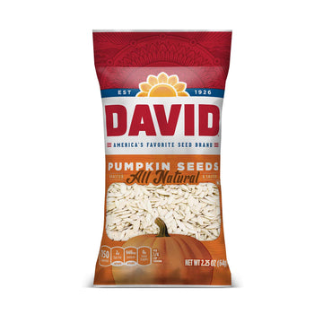 David Roasted And Salted Pumpkin Seeds, 2.25 Oz, 12 Pack