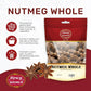 Spicy World Whole Nutmeg 12 Ounce Bag - 60+ Pieces! - Pure  Non-GMO  All Natural  Vegan