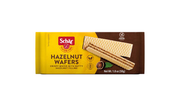 Schr Gluten-Free Hazelnut Wafers, 1.8oz, 20-Pack - Crisp Wafers with Creamy Hazelnut Filling, Non-GMO, No Preservatives, Perfect