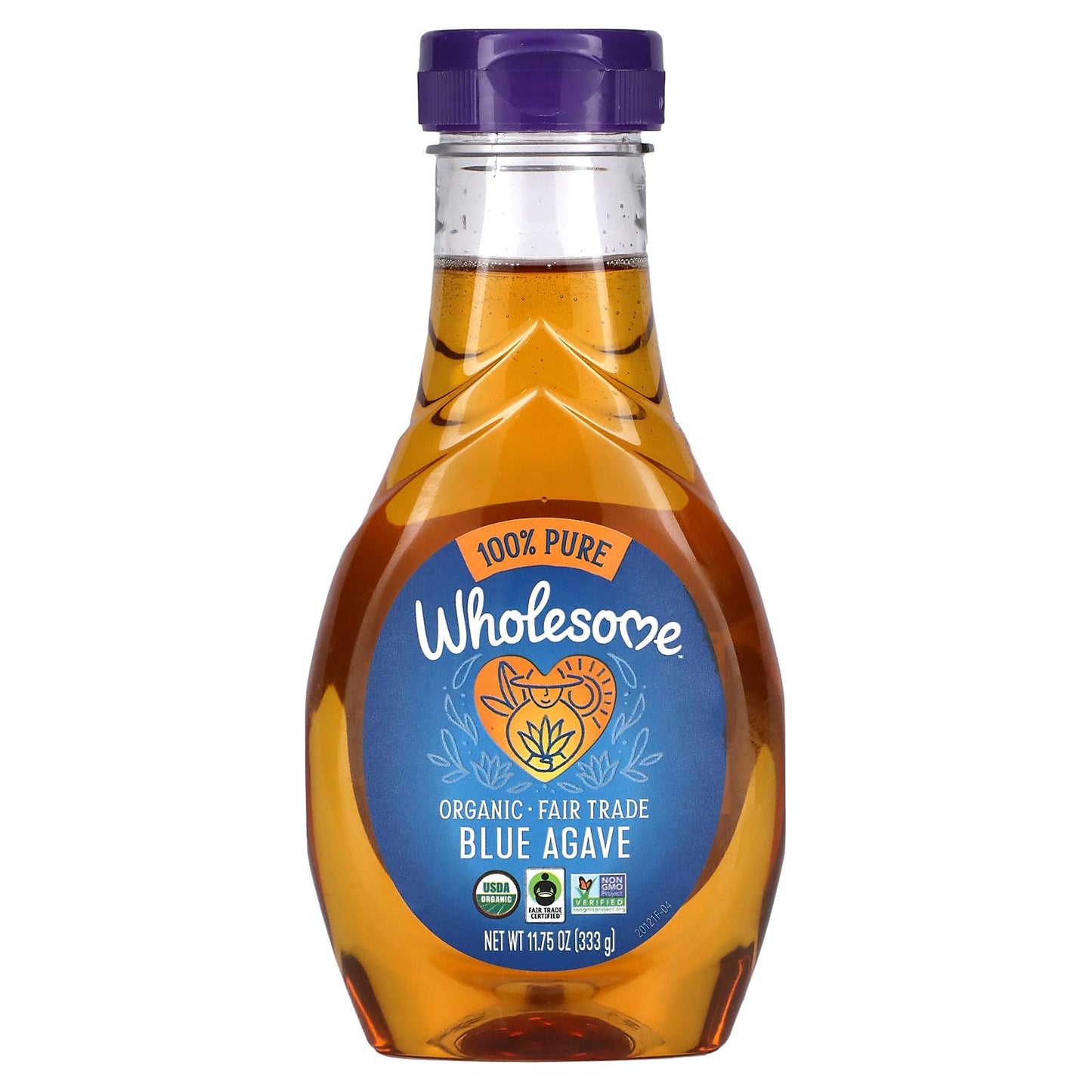 Wholesome Sweeteners 11.75-Ounce Organic Blue Agave Nectar, Fair Trade, 100% Pure, Non GMO, Gluten Free & Vegan, 1 Pack