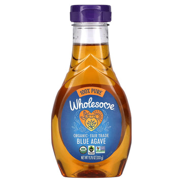 Wholesome Sweeteners 11.75-Ounce Organic Blue Agave Nectar, Fair Trade, 100% Pure, Non GMO, Gluten Free & Vegan, 1 Pack
