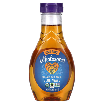 Wholesome Sweeteners 11.75-Ounce Organic Blue Agave Nectar, Fair Trade, 100% Pure, Non GMO, Gluten Free & Vegan, 1 Pack