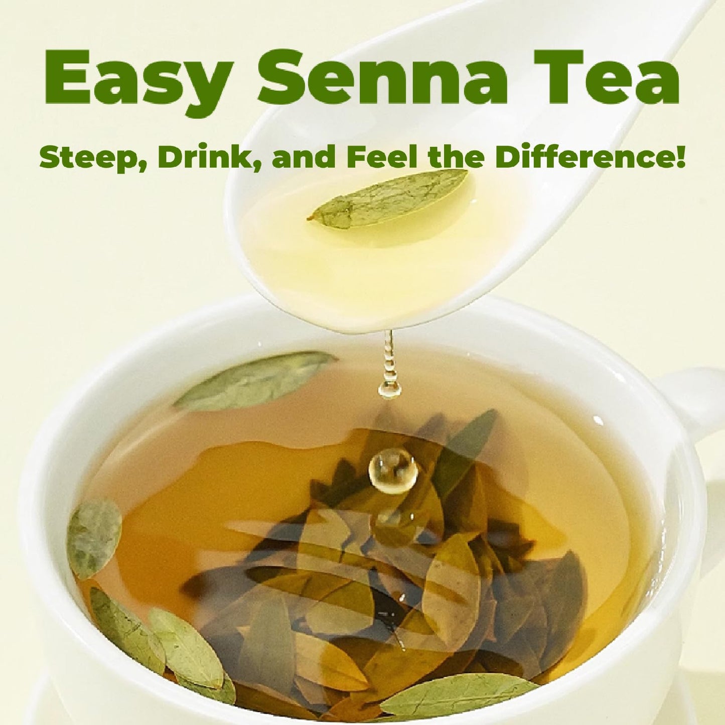 SYZJMWDY Premium Senna Leaf Tea - Cut & Sifted, 5.29oz Bottle, No Additives, Ideal for Hot or Iced Tea, 3-5 mins