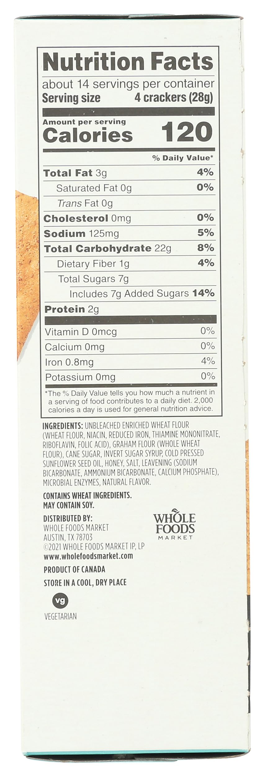 365 By Whole Foods Market, Crackers Graham, 14.4 Ounce
