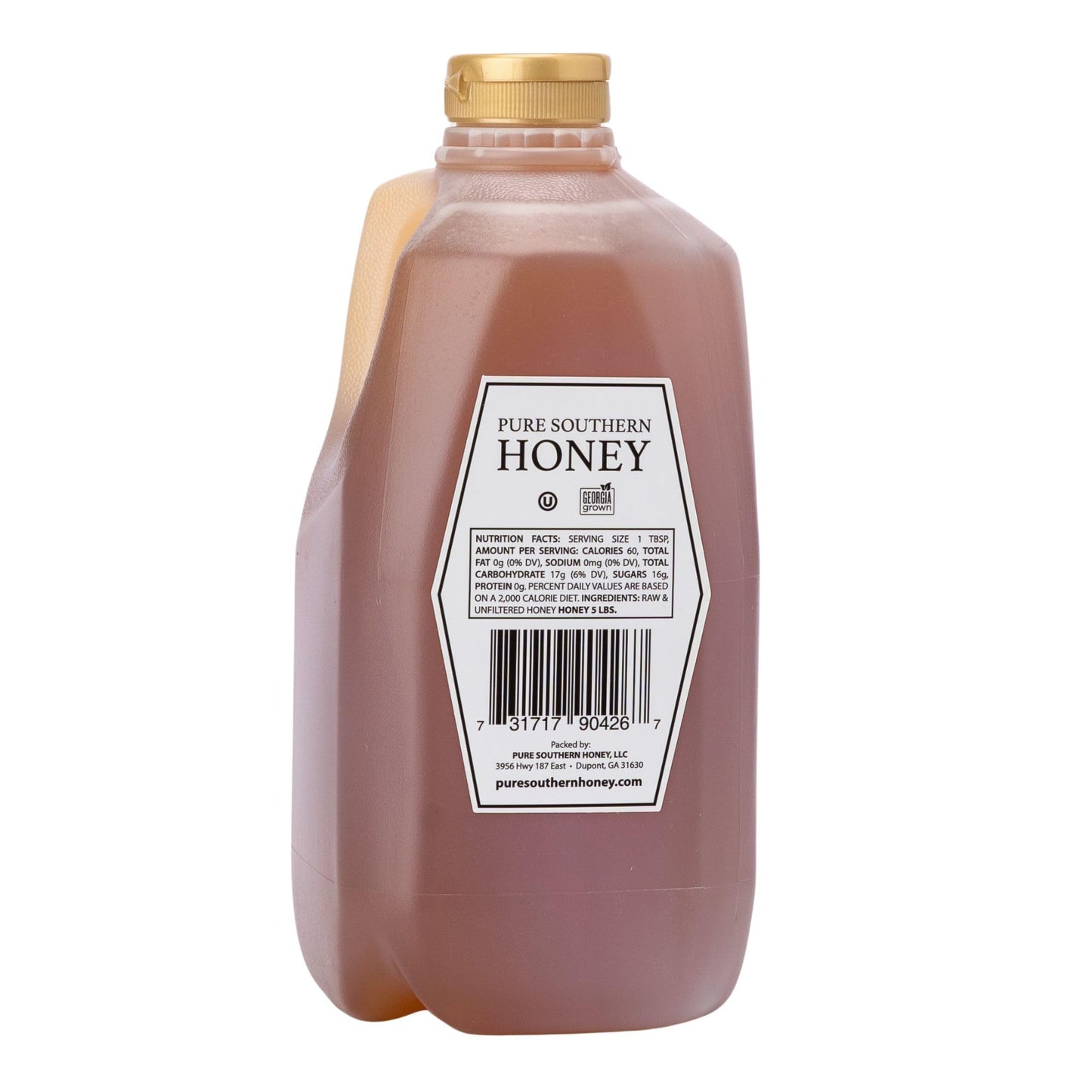 5 Lbs. 100% Raw& Unfiltered Gallberry Honey - American Made By Pure Southern Honey