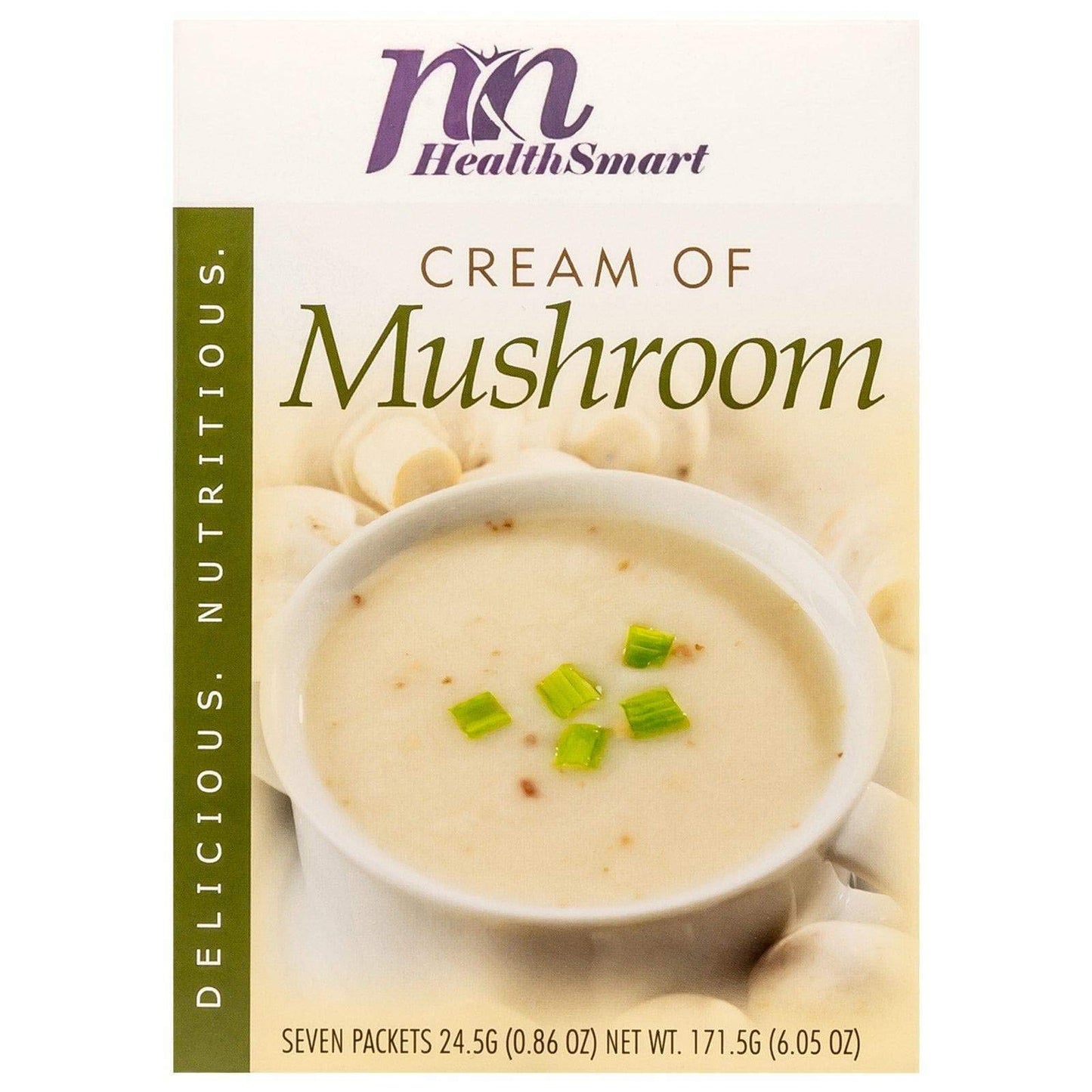 Healthsmart High Protein Cream Of Mushroom Soup, 15G Protein, Low Calorie, Low Carb, Sugar Free, Low Fat, No Gluten Ingredients,