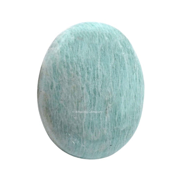 Amazonite Palm Stone - Pocket Massage Worry Stone For Natural Body Chakra Balancing, Reiki Healing And Crystal Grid