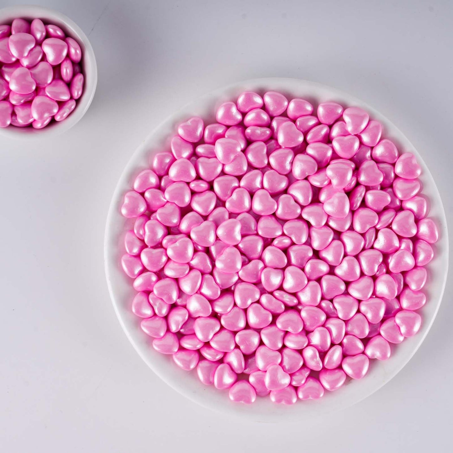 Kasvan Pink Heart Shapes Sprinkles - Edible Candy Pearls 130G/4.58 Oz, Mix Size, Baking Cake Decorations, Ice Cream Toppings And