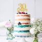 30 Someting Cake Topper, Happy 30th Birthday Sign,Dirty 30 Cake Topper,Hello 30 Party Decorations (Double Sided Gold Glitter)