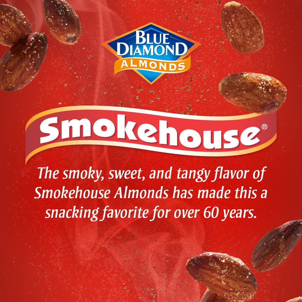 Blue Diamond Almonds Smokehouse Flavored Snack Nuts, 40 Oz Resealable Bag (Pack of 2)
