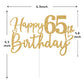 Sriburcio Gold Glitter 65th Birthday Cake Topper, Cheers to 65 Years, Model SH--1105