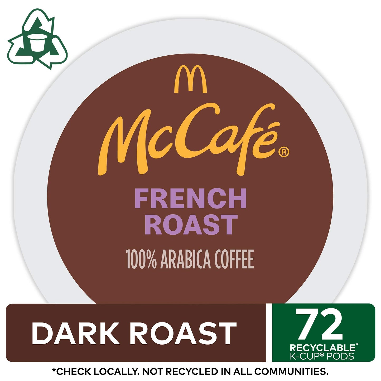 Mccafe French Roast, Single Serve Coffee Keurig K-Cup Pods, Dark Roast, 72 Count (6 Packs Of 12)