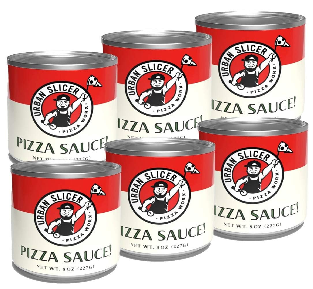 Urban Slicer Pizza Sauce - 8 oz, Pack of 6, Perfect for Homemade Pizza
