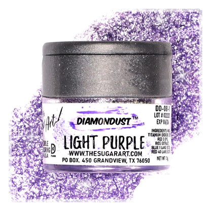 Light Purple Edible Glitter for Drinks, Cocktails, Cake Decorating, Strawberries, Chocolates & More | No Taste | 3g | 100% Food-