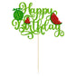 Ephlyn Glitter Watermelon Cupcake Topper - Happy Birthday Cake Decoration for Kids' Parties - 1 Pack